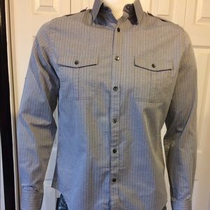 Express grey herringbone shirt size Medium